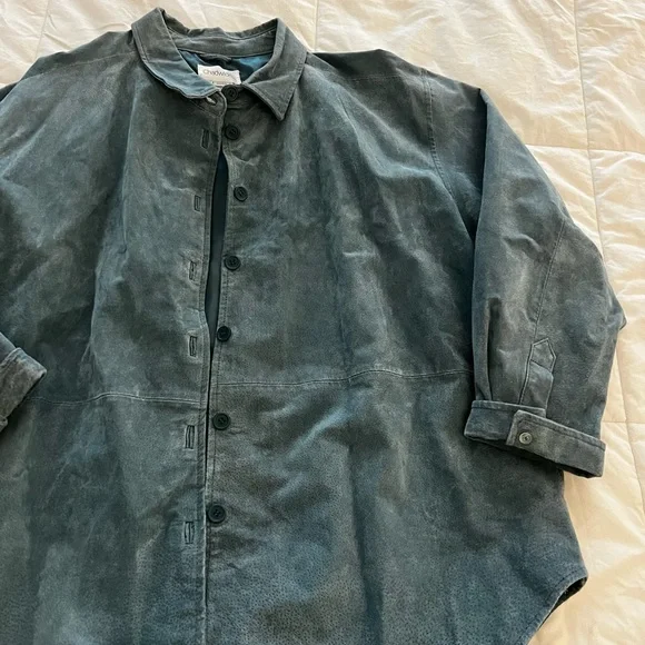 vintage oversized suede jacket - Picture 2 of 4